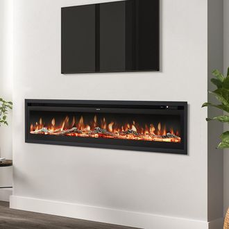 Living and Home Electric Fireplace with Remote 12 Flame Colours 1800W - 100 Inch - Living and Home | TJ Hughes