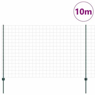Berkfield Home Green Euro Fence with 5 U Posts Green 1, 6x10 m Steel