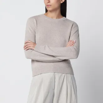 Lisa Yang Mable crewneck sweater in sand cashmere