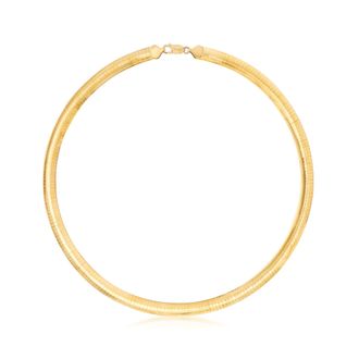 Ross-Simons Italian 8mm 18kt Gold Over Sterling Omega Necklace
