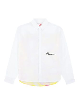 Pleasures long-sleeve button-up shirt - men - TENCEL - M - White
