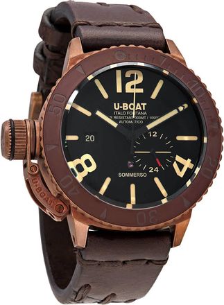 U-Boat Lefty Sommerso Lefty Chronograph Automatic Black Dial Mens Watch 8486/C
