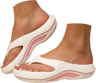 Generic Womens Orthopedic Flip Flops Plantar Fasciitis Walking Platform Recovery Sandals with Arch Support Open Toe Non-Slip Soft Slip-On Flip Flops Thick Cus