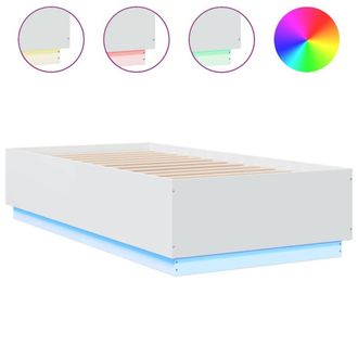 Berkfield Home Bed Frame with LED without Mattress White 90x190 cm Single