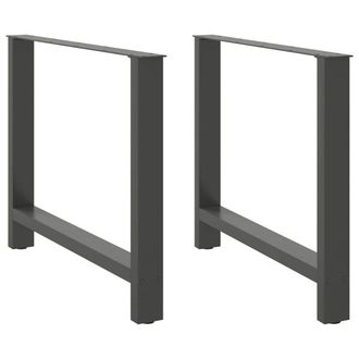 Berkfield Home Coffee Table Legs Anthracite 2 pcs 90x(72-73) cm Steel in Black