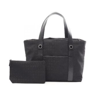 Bulgari Pre-owned Logomania Canvas Leather Tote Bag - Pre-owned - Mujer - Negro - ONE SIZE