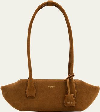 Oroton Breeze Suede Baguette Shoulder Bag