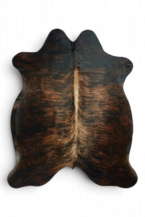 Infinity Leather Natural Cow Leather Brown White Cowhide Hairon Rug - Dark Brindle