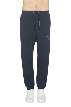 A|X Armani Exchange Mens 100% Sustainable Cotton, Front Pockets, Eagle Logo on Front Jumpsuit, Navy, XXL UK