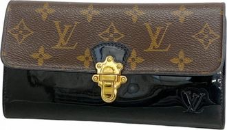 Louis Vuitton Black Brown Long Wallet (Bi-Fold) (Pre-Owned)