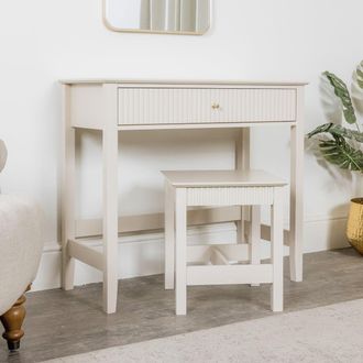 Melody Maison Dressing Table & Stool Set - Hales Taupe Range