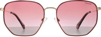 Polaroid Square Unisex Goud Roze Roze Gradient Gepolariseerd PLD 6214/S/X