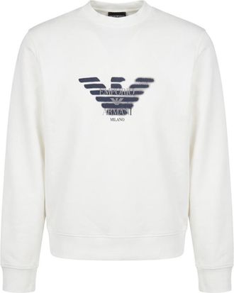 Emporio Armani White Crew Neck Sweatshirt
