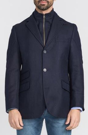 Flynt Regular Fit Wool & Cashmere Hybrid Sport Coat in Navy at Nordstrom Rack, Size 42 R