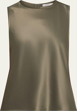 Vince Sleeveless Bias-Cut Satin Top