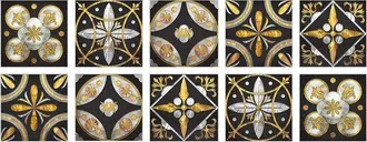 OEM Juego De 10 Pegatinas Autoadhesivas Para Azulejos 20 X 20 Cm, Pegatinas Azulejos Pvc Impermeables, Papel Tapiz Decorativo Pared Resistente Aceite