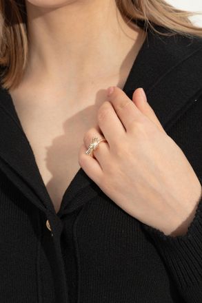 Bottega Veneta Silver Ring, Womens, Gold