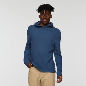 Cotopaxi Atajo Long-Sleeve Waffle Hoodie - Mens in Deep Sea at Nordstrom, Size Xx-Large