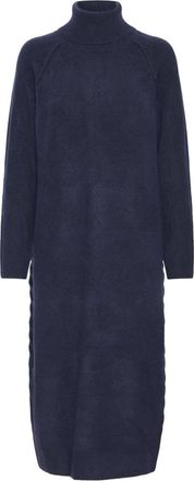 Ichi Ihdasila DR2 Jurk - Dames - Kleedjes - Blauw - L - Kleedjes