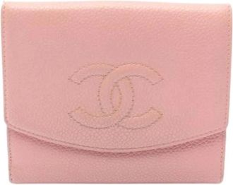 Chanel Pre-owned Wallets, female, Pink, Size: ONE SIZE Pre-owned Bi-fold Wallet