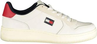 Tommy Hilfiger Poliuretano Sneaker - Heren - Sneakers - Wit - 42 EU - Leer - Schoenen