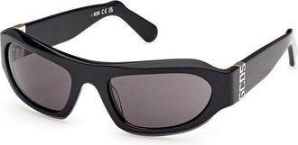 GCDS GD0045 01A Mens Sunglasses Black Size 57