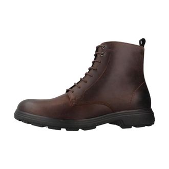 Geox U Meiern Veterlaarzen - Heren - Schoenen - Bruin - Maat: 44 EU Leer