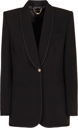 Elisabetta Franchi Blazer con cuciture a contrasto - Nero