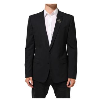 Dolce & Gabbana Heren, Jassen, Zwart, Maat: XL Wol