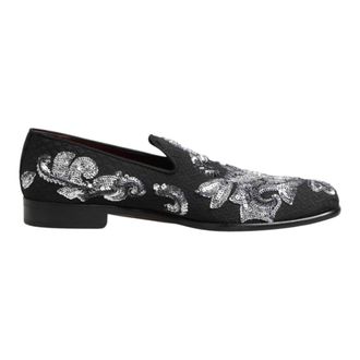 Dolce & Gabbana Loafer Geklede Schoenen - Heren - Loafers - Zwart - 44 EU - Katoen - Schoenen