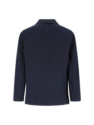 White Sand Mens Jackets Blue Cotton