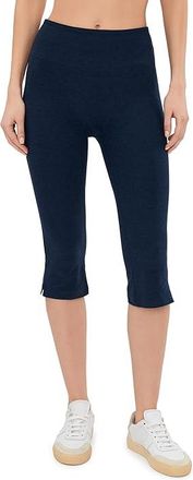 Beyond Yoga Spacedye Mid Rise Slit Pedal Pusher Womens Clothing Nocturnal Navy : XL (US Womens 14-16), Elastane/Polyester