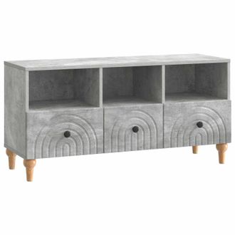 vidaXL Mueble De Tv Gris Concreto 102 X 34,5 X 50 Cm Vidaxl
