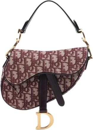 Dior Pre-owned Saddle Shoulder Bag - Dames - Vintage Schoudertas - Rood - ONE Size - Leer - Vintage