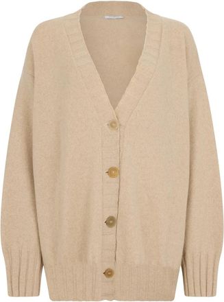 Malo V-Hals Kasjmier Vest - Dames - Cashmere truien - Beige - 3XL - Kasjmier - Truien & Vesten