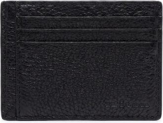 Kiton Accessoires, Heren, Zwart, ONE Size, Leer, Porta Carte Deerskin