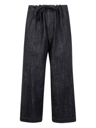 Yohji Yamamoto Pantaloni con coulisse - Blu