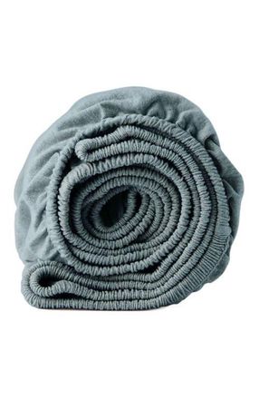 Pact Organic Favorite Tee Jersey Fitted Sheet in Smoke Heather at Nordstrom, Size Twin X-Long