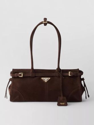 Prada bonnie medium suede shoulder bag