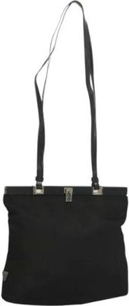 Prada Pre-owned Nylon prada-bags - Dames - Vintage Schoudertas - Zwart - ONE Size - Nylon - Vintage