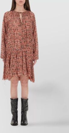 Isabel Marant keyhole detail tiered skirt long sleeves