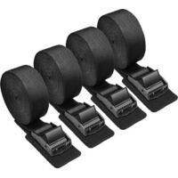 OEM Juego De 4 Piezas - Bridas - Bridas Para Bicicleta Con Clip - Bridas Con Hebilla Met&aacute;lica - 25 Mm X 1 M - Crezuo