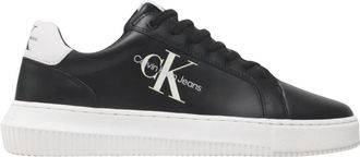 Calvin Klein Jeans Lage Sneakers - Heren - Sneakers - Zwart - 46 EU - Leer - Schoenen