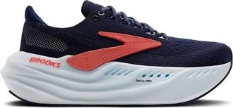 Brooks Womens Glycerin Max Running Shoes In Peacoat/blue Ribbon/hot Coral