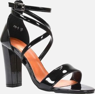 XY London Womens XY London Womens/Ladies Briella Strappy High Block Heel Sandals - Black - Size: 8