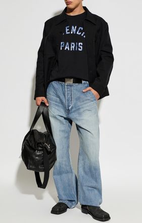 Givenchy T-shirt With Logo, Mens, Navy Blue