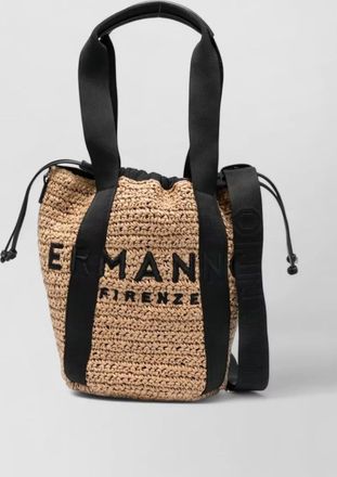 Ermanno Scervino small raffia tote bag shoulder strap