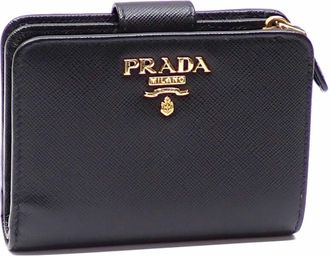 Prada Black Nero Leather Wallet (Bi-Fold) (Pre-Owned)