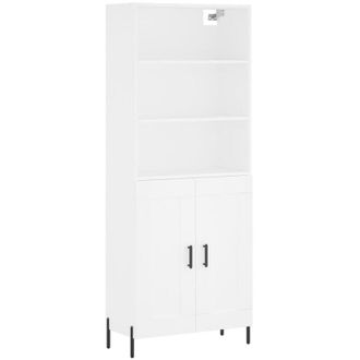 vidaXL Highboard White 69.5x34x180 cm Engineered Wood Vidaxl
