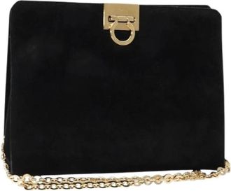 Ferragamo Pre-owned Suede shoulder-bags - Dames - Vintage Schoudertas - Zwart - ONE Size - Su&egrave;de - Vintage